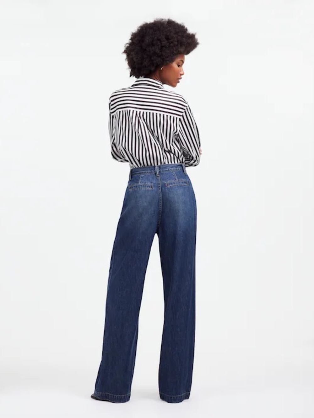 Madewell The Harlow Wide-Leg Jean: Airy Denim Edition Fieldale Wash; Airy - Picture 3 of 10